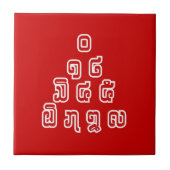 Lao-/Laos-getallen piramide Laotiaans taalscript Tegeltje (Voorkant)