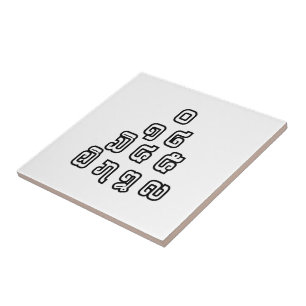 Lao-/Laos-getallen piramide Laotiaans taalscript Tegeltje