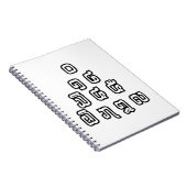 Lao / Laos Numbers Pyramid Laotian Language Script Notitieboek (Rechterzijde)