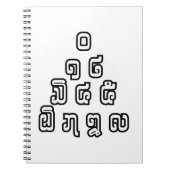 Lao / Laos Numbers Pyramid Laotian Language Script Notitieboek (Voorkant)