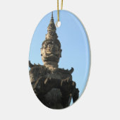 Lao Reuzenbewaker .. Buddha Park, Vientiane, Laos Keramisch Ornament (Links)
