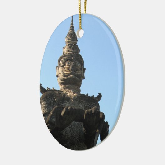 Lao Reuzenbewaker .. Buddha Park, Vientiane, Laos Keramisch Ornament (Links)