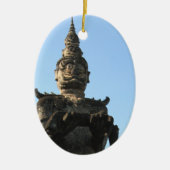 Lao Reuzenbewaker .. Buddha Park, Vientiane, Laos Keramisch Ornament (Voorkant)