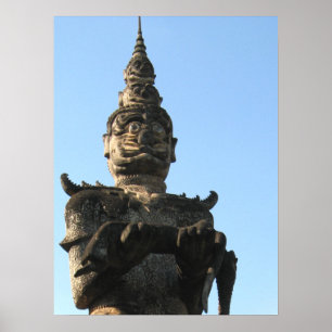 Lao Reuzenbewaker .. Buddha Park, Vientiane, Laos Poster