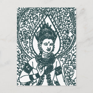 LAO - THAI - CAMBODIA BUDDHIST ANGEL GOD BRIEFKAART