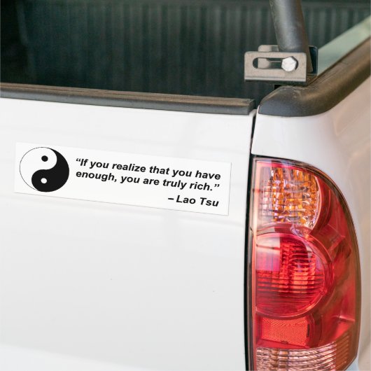 Lao Tsu Quote Bumpersticker (Op Truck)