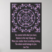LAO TZU 1 WITH NIGHTBLOOM MANDALA POSTER (Voorkant)
