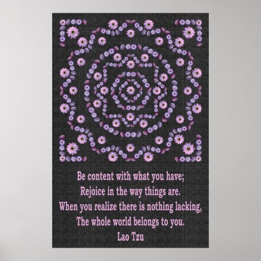 LAO TZU 1 WITH NIGHTBLOOM MANDALA POSTER (Voorkant)