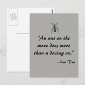 Lao Tzu Ant Quote Briefkaart (Voorkant / Achterkant)