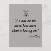 Lao Tzu Ant Quote Briefkaart (Voorkant)