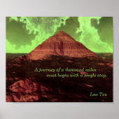 Lao Tzu Custom Quote Lonely Mountain Poster (Voorkant)
