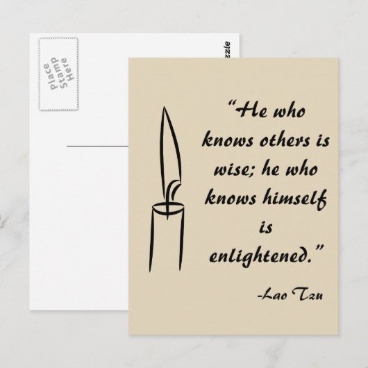 Lao Tzu Enlightement Briefkaart (Voorkant / Achterkant)