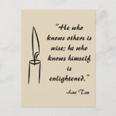 Lao Tzu Enlightement Briefkaart (Voorkant)