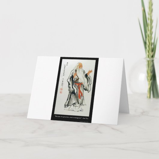 Lao Tzu: Geweldige liefde/moedige prijsopgave sche Kaart (Voorkant)