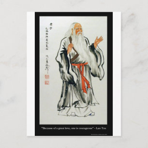Lao Tzu Grote Liefde/Moederlijke Citat Gifts T-shi Briefkaart
