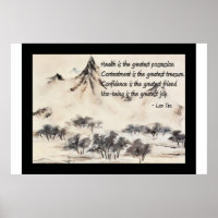 Lao Tzu Health Quote Poster