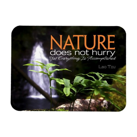 Lao Tzu Inspirational Quote "Nature" Flexible Magneet (Horizontaal)