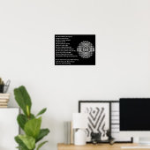 Lao Tzu inspirerend citaat mandala poster (Thuiskantoor)