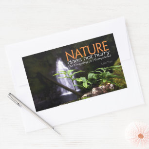 Lao Tzu Inspirerend quote "Natuur" Rechthoekige Sticker