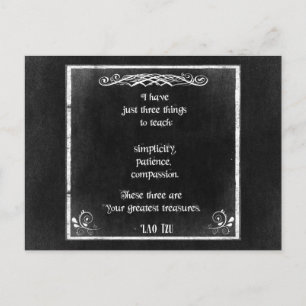 Lao Tzu Inspirerend Quote op een krijtbordontwerp Briefkaart