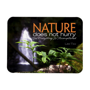 Lao Tzu Inspirerende Quote "Natuur" Flexibel Magneet