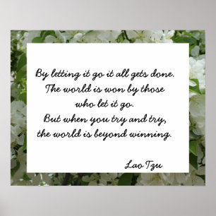 Lao Tzu Letting Go Quote Inspirerend Poster