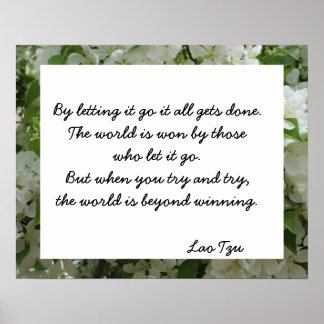Lao Tzu Letting Go Quote Inspirerend Poster