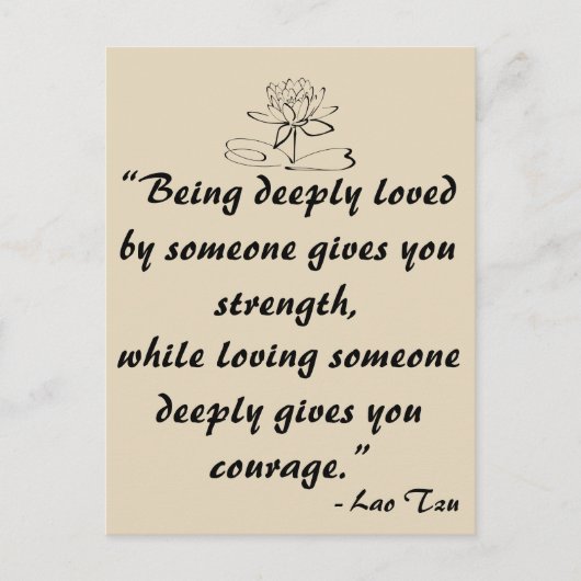 Lao Tzu Love Quote Briefkaart (Voorkant)
