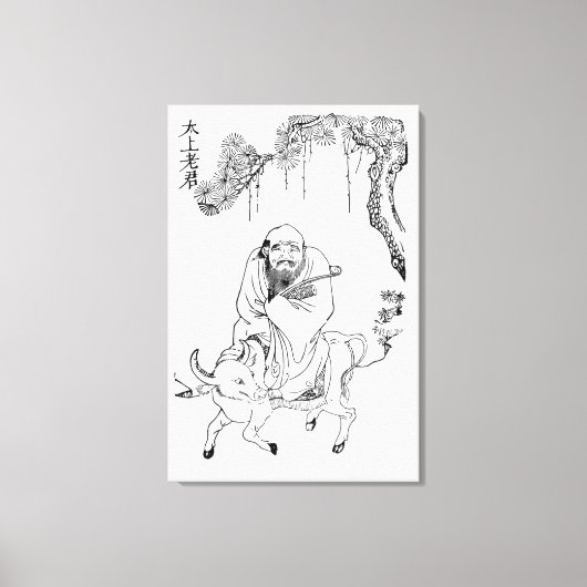 Lao Tzu Ming dynasty chinese schilderijen Canvas Afdruk (Voorkant)