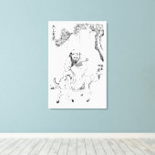Lao Tzu Ming dynasty chinese schilderijen Canvas Afdruk (Insitu (Houten vloer))