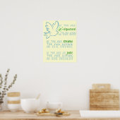Lao Tzu Motivatie Poster Dove Peace (Keuken)