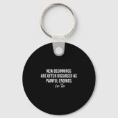Lao Tzu New Beginnings Quote Sleutelhanger (Voorkant)
