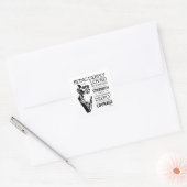 Lao Tzu Phiosophy | Zwart | Verloven Vierkante Sticker (Envelop)