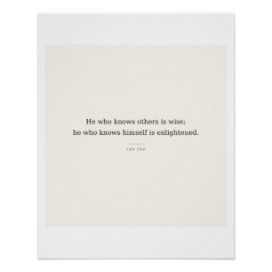 Lao Tzu Poster: Verlichte Zelfkennis Perfect Poster