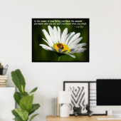 Lao Tzu Quote Inspiration Motivation Ladybug Daisy Poster (Thuiskantoor)