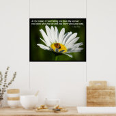 Lao Tzu Quote Inspiration Motivation Ladybug Daisy Poster (Keuken)