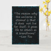 Lao Tzu Quote Universe Gives Wenskaart Kaart (Gele Bloem)