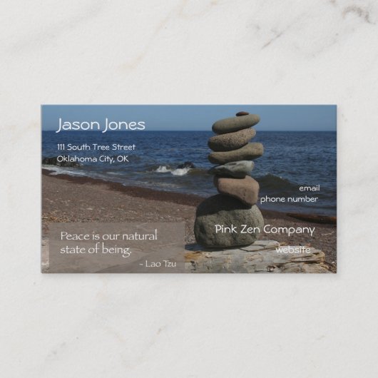 Lao Tzu Quote Visitekaartje (Voorkant)