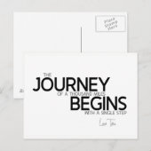 Lao Tzu: Reis duizend mijl Briefkaart (Voorkant / Achterkant)