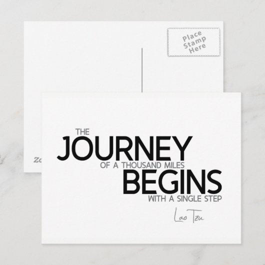 Lao Tzu: Reis duizend mijl Briefkaart (Voorkant / Achterkant)