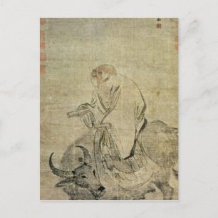 Lao-tzu rijdt met zijn ox, Chinees, Ming Dynasty Briefkaart