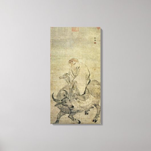 Lao-tzu rijdt met zijn ox, Chinees, Ming Dynasty Canvas Afdruk (Voorkant)
