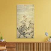 Lao-tzu rijdt met zijn ox, Chinees, Ming Dynasty Canvas Afdruk (Insitu (Woonkamer))