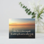 Lao Tzu Silence Quote en Beach Sunrise Briefkaart (Staand voorkant)