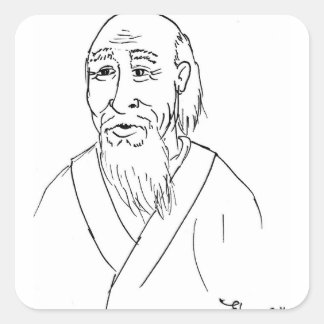 Lao Tzu Vierkante Sticker