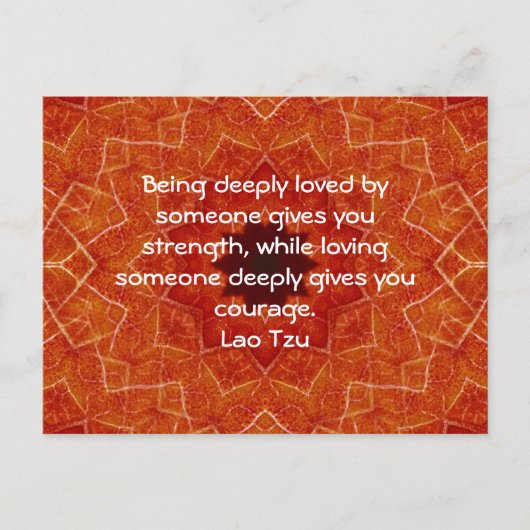 Lao Tzu Wisdom Quotation Gezegde Briefkaart (Voorkant)