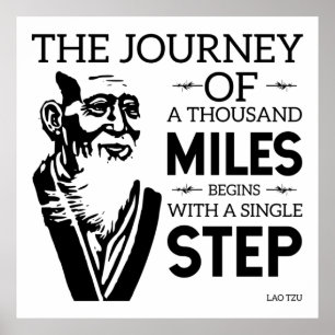 Lao Tzu Wisdom   Zwart   Duizend miljoen Poster