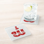 Lao Vader - ພໍ່ / Pa - Laotiaans / Laos-taal Glazen Onderzetter (Schuin)