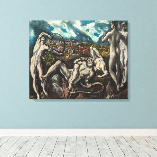 Laocoö n | El Greco | Canvas Afdruk (Insitu (Houten vloer))