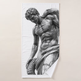 Laocoon and His Sons - Black Marble Art Badhanddoek